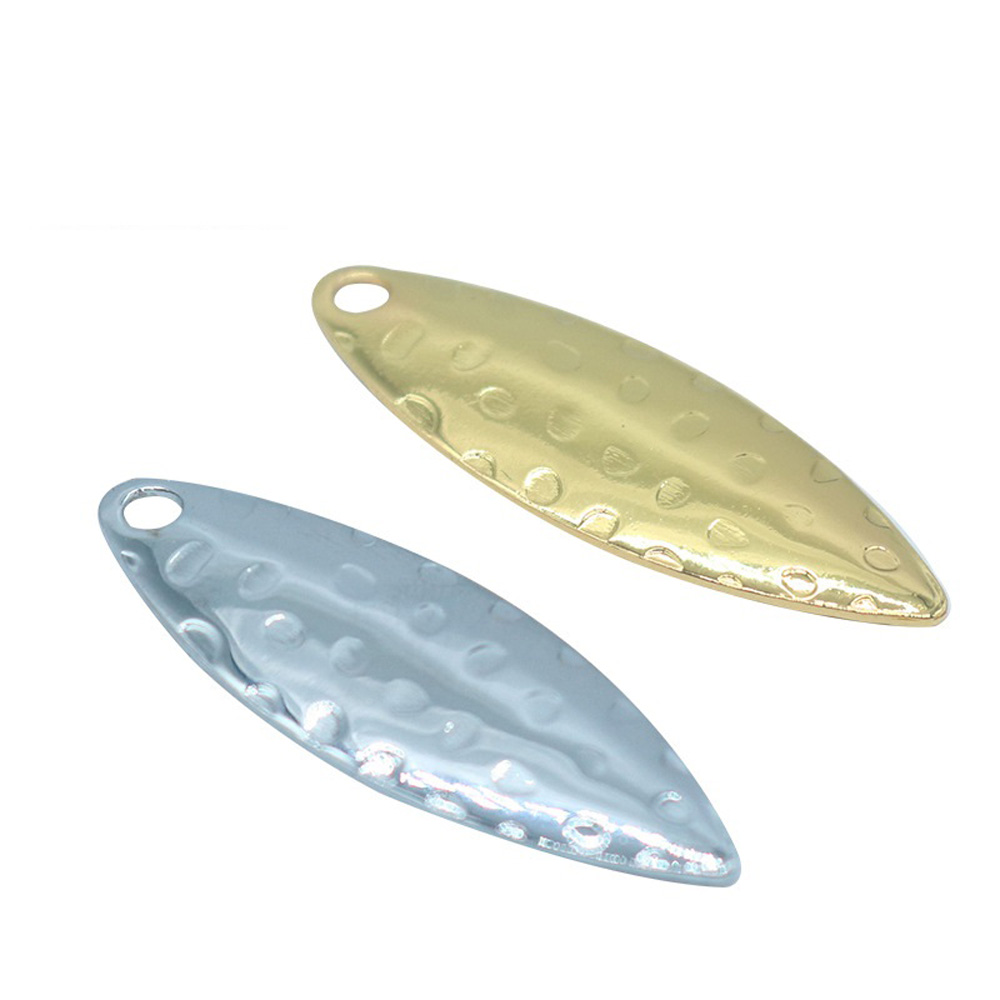 Fishing Lure Spoon - 10개/세트 버드나무잎 모양 스팽글 피트 표면