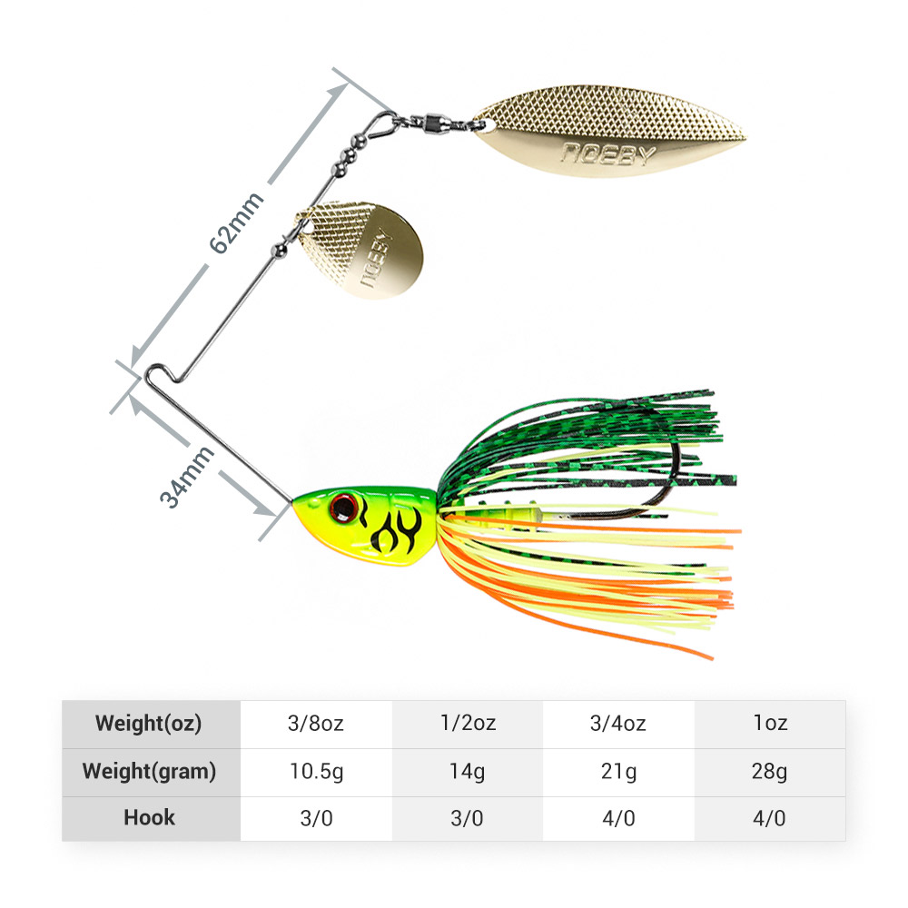 Noeby Spinnerbait 10.5g 14g 21 - Fishing Lure Spoon 리뷰 및 가격