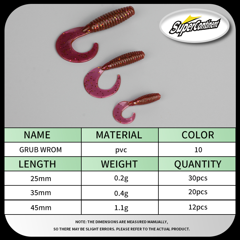 슈퍼콘티넨트 소프트 베이트 앵그리 스핀 25mm 35m - Fishing Lure Soft Plastic 리뷰 및 가격