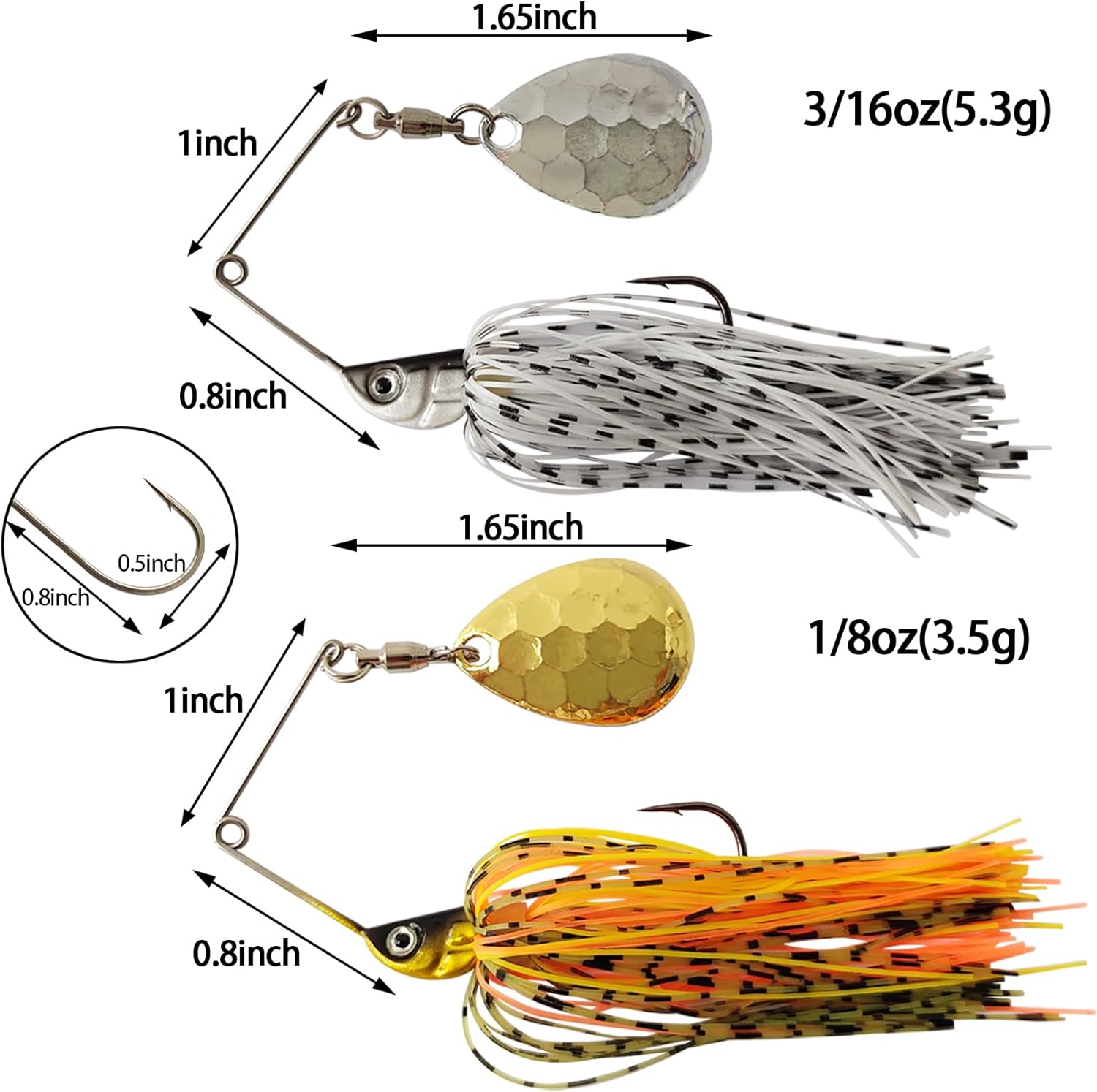 Eupheng 스피너 미끼 스푼 와이어 미끼 3.5g- - Fishing Lure Spoon 리뷰 및 가격
