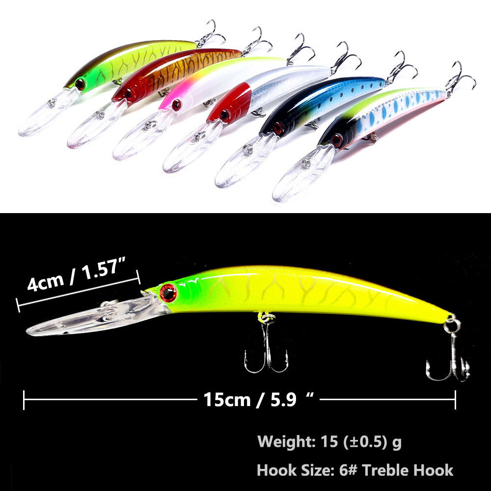 1PCS 15cm 15g 딥 다이빙 저크베이트 인공 하 - Fishing Lure Crankbait 리뷰 및 가격